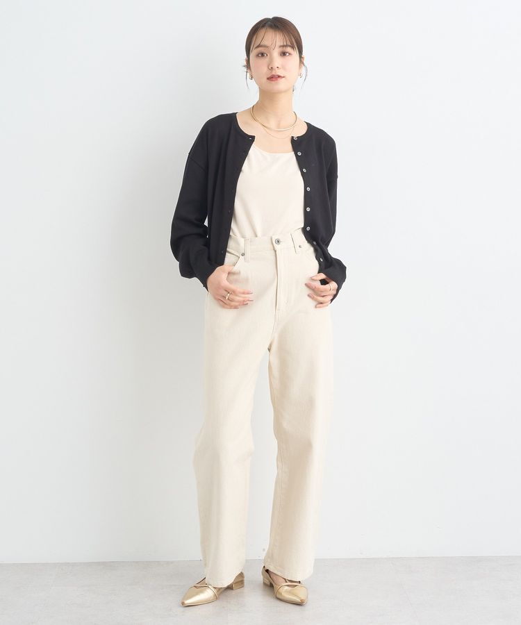 earth music&ecology「UVカット加工クルーネックニットカーディガン」|カーディガン|