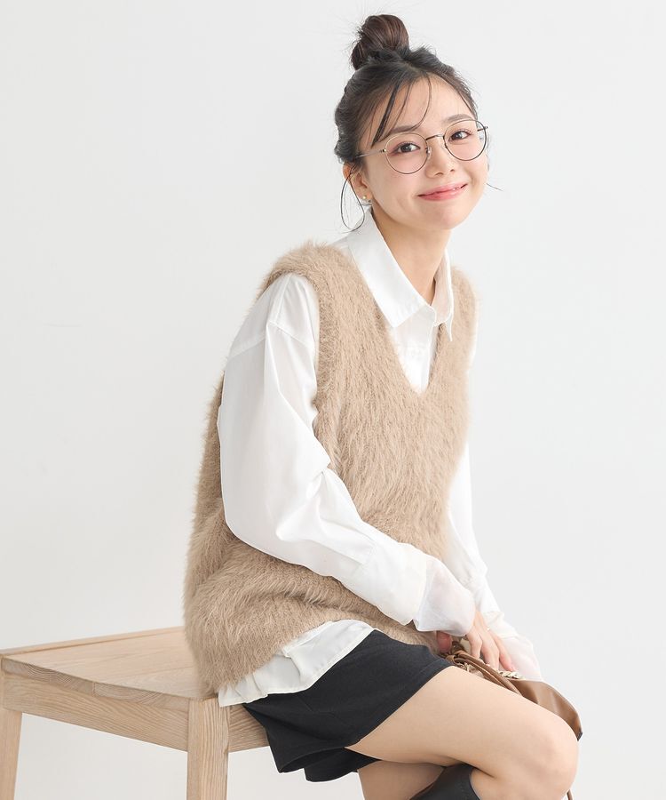 earth music&ecology「シャギーベスト」|ベスト・ジレ|