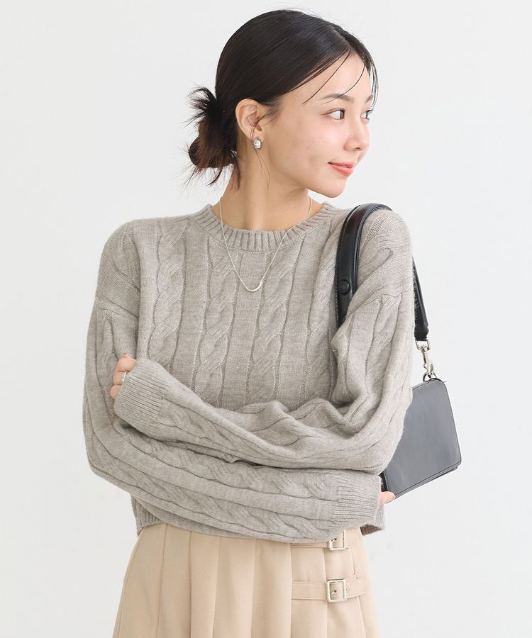 earth music&ecology「ケーブルニットプルオーバー」|ニット・セーター|