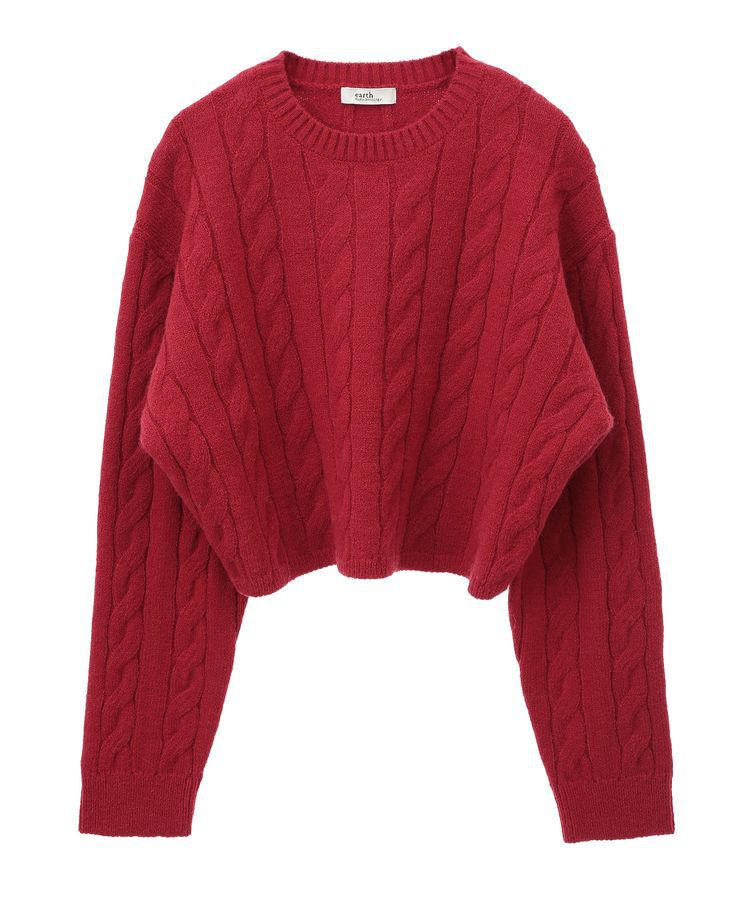 earth music&ecology「ケーブルニットプルオーバー」|ニット・セーター|