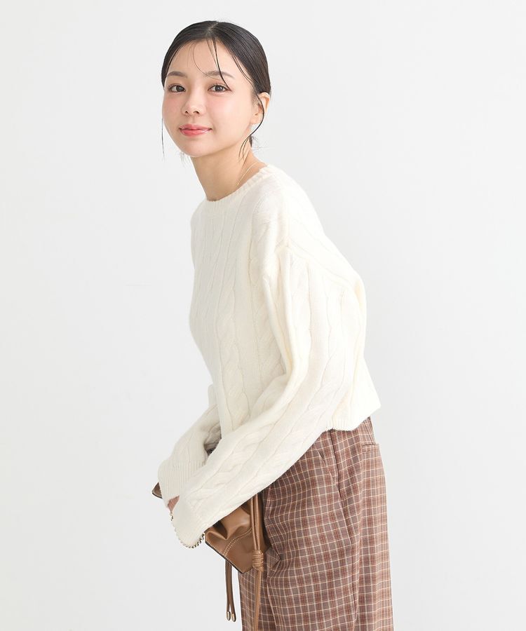 earth music&ecology「ケーブルニットプルオーバー」|ニット・セーター|