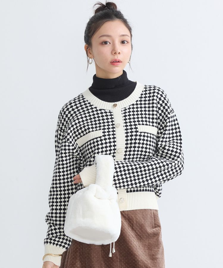 earth music&ecology「ジャガードニットプルオーバー」|ニット・セーター|Ivory