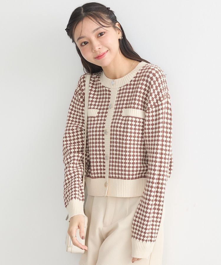 earth music&ecology「ジャガードニットプルオーバー」|ニット・セーター|Mocha