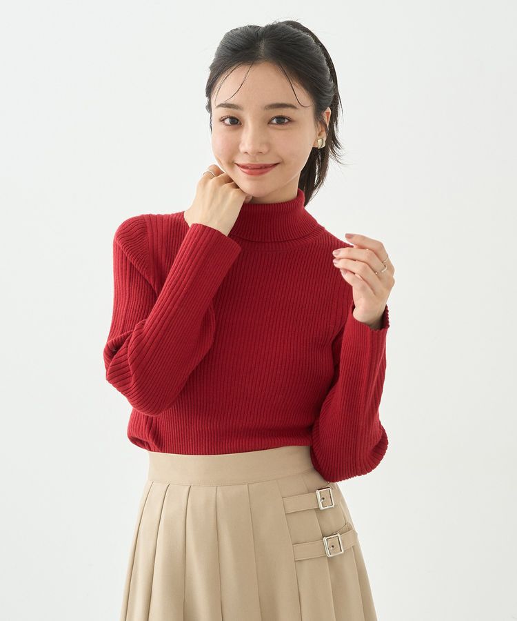 earth music&ecology「やわらかタッチタートルネックニットプルオーバー」|ニット・セーター|