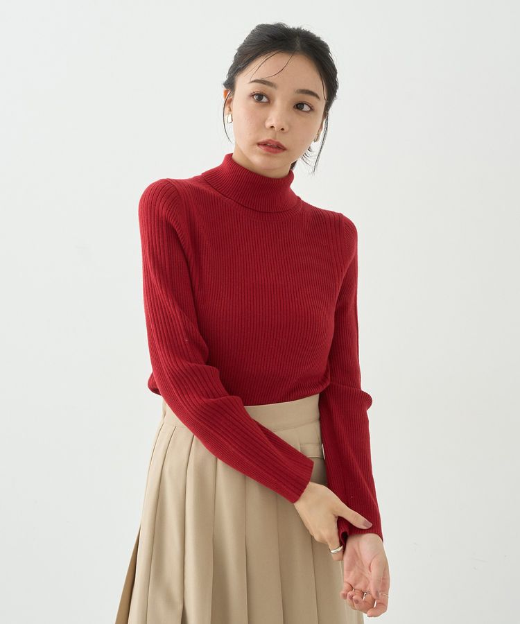 earth music&ecology「やわらかタッチタートルネックニットプルオーバー」|ニット・セーター|