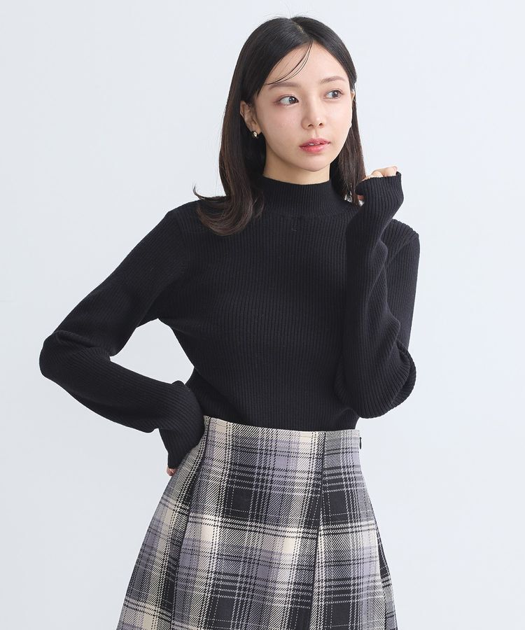 earth music&ecology「SET2点リブニットインナー+チュールプルオーバー」|ニット・セーター|