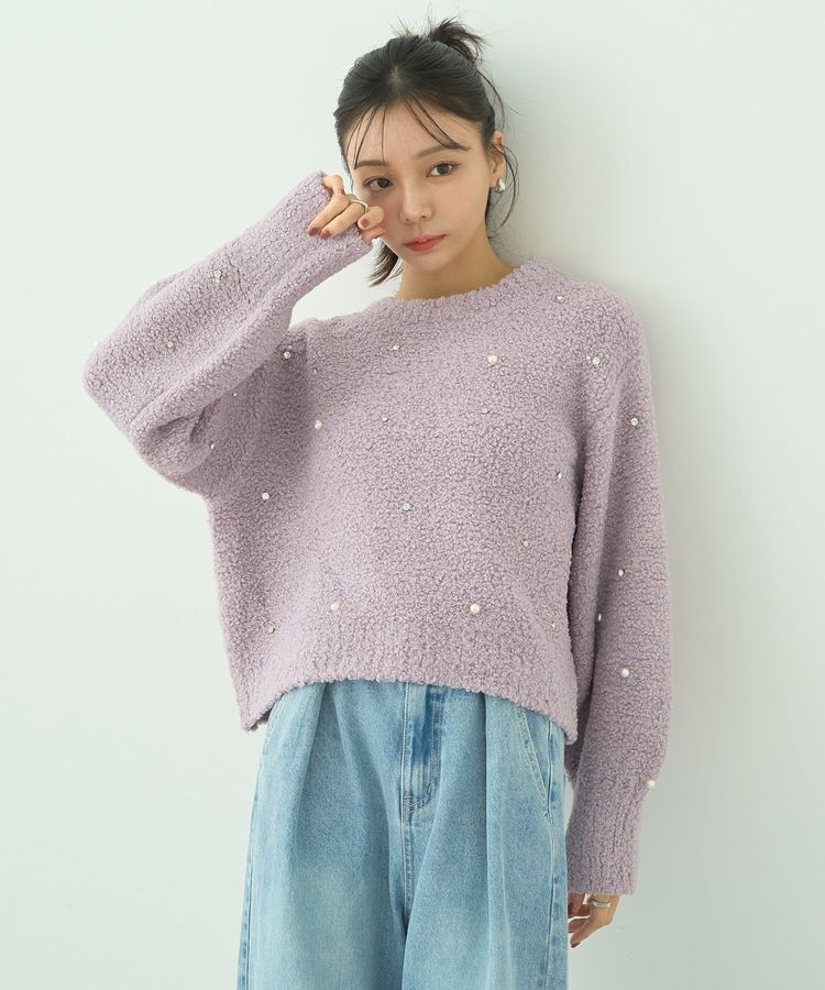 earth music&ecology「ブークレービジュープルオーバー」|ニット・セーター|