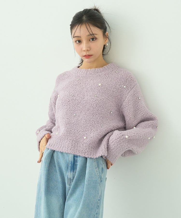 earth music&ecology「ブークレービジュープルオーバー」|ニット・セーター|