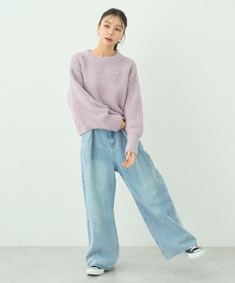 earth music&ecology「ブークレービジュープルオーバー」|ニット・セーター|