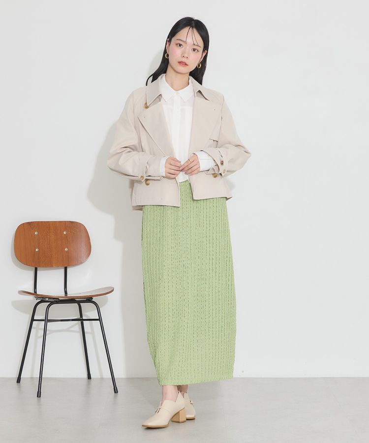 earth music&ecology「ショートトレンチコート」|トレンチコート|