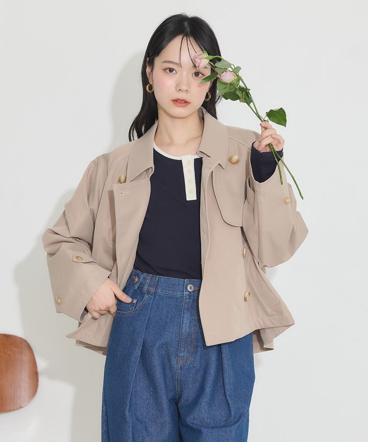 earth music&ecology「ショートトレンチコート」|トレンチコート|