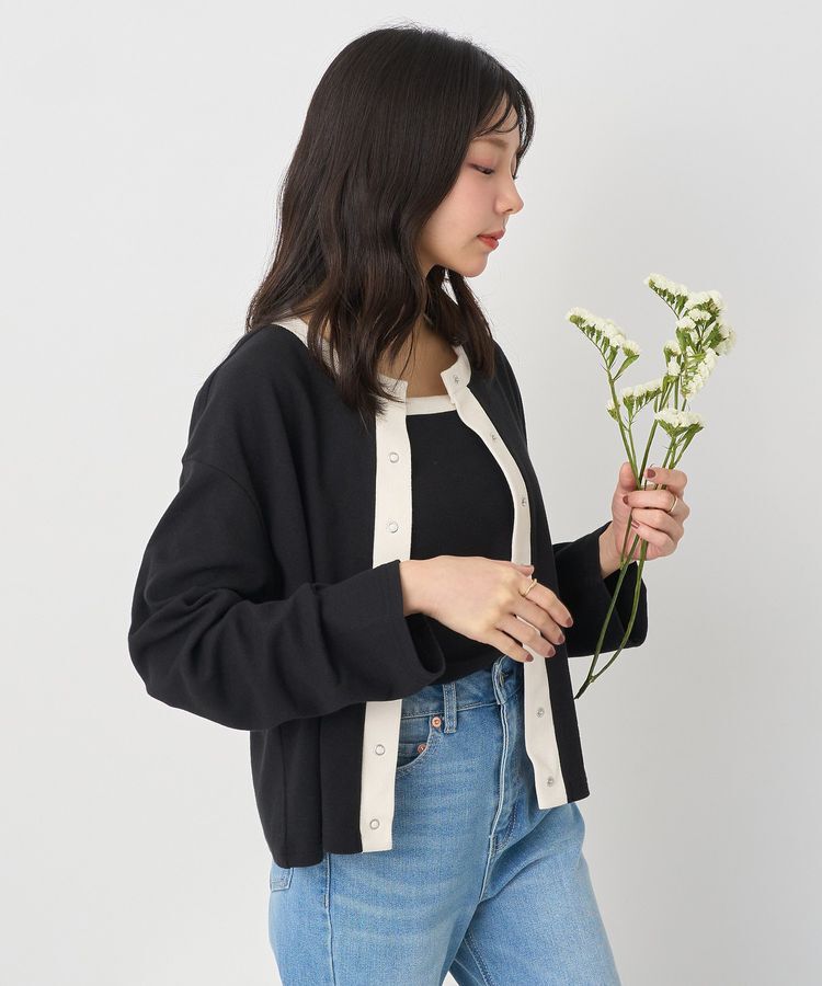 earth music&ecology「SET2点リブアンサンブル」|カーディガン|