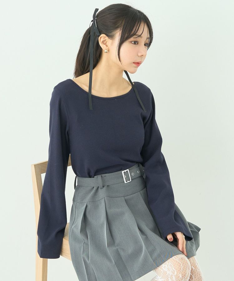 earth music&ecology「2WAYネックリブプルオーバー」|Tシャツ・カットソー|