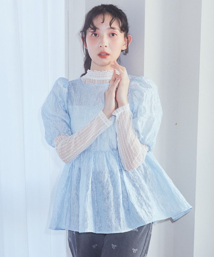 earth music&ecology「シアージャガードペプラムチュニック」|チュニック|