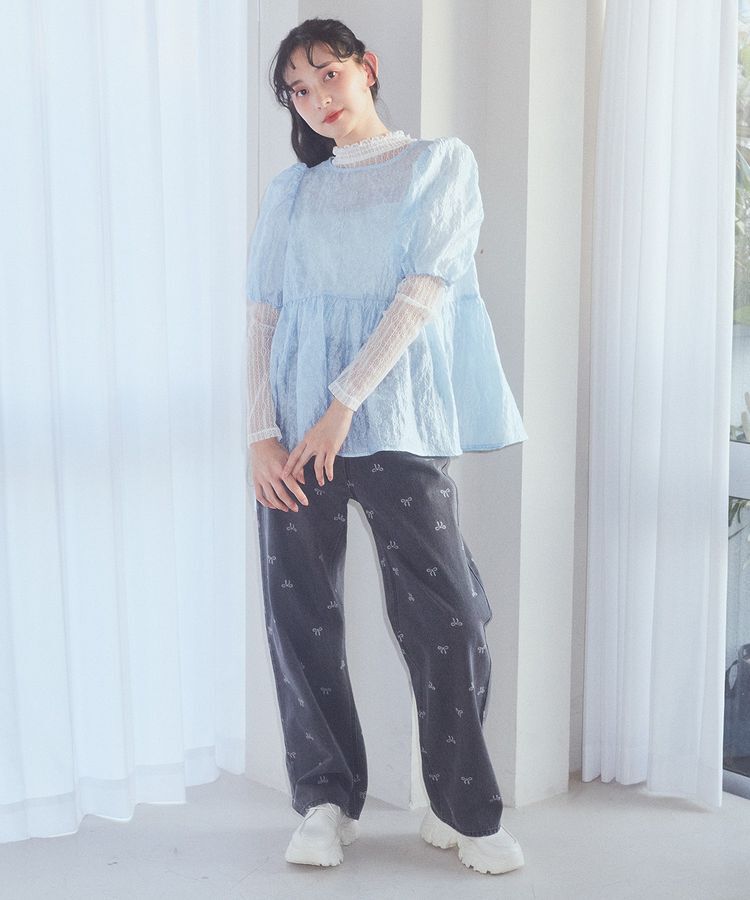 earth music&ecology「シアージャガードペプラムチュニック」|チュニック|