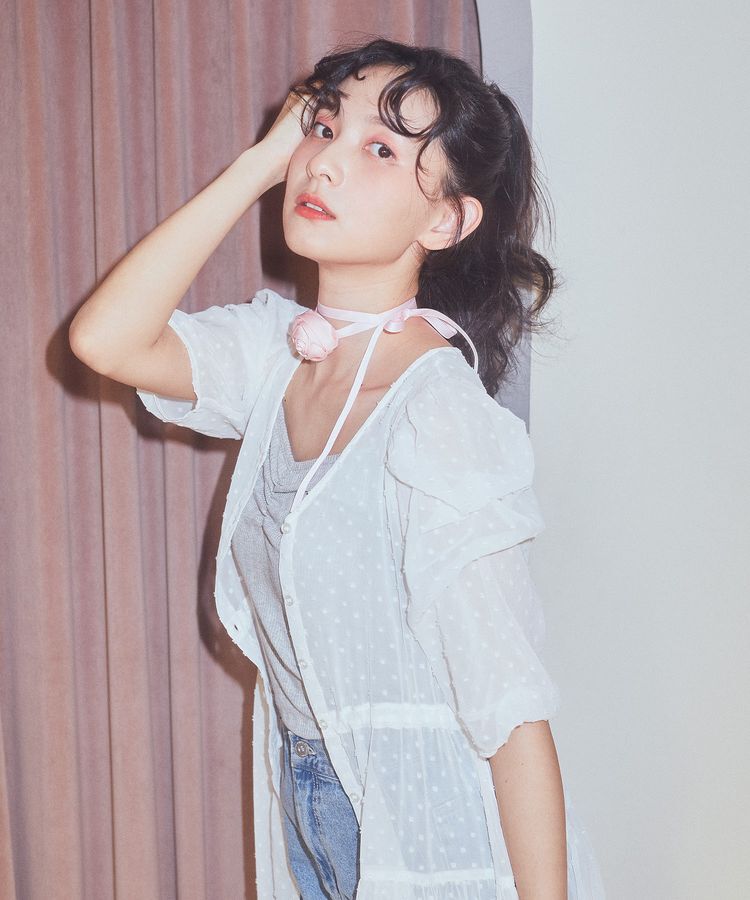 earth music&ecology「SET2点ローズモチーフチョーカー+キャミインナー」|インナー|