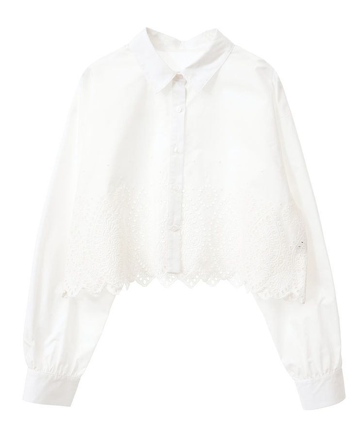 earth music&ecology「スカラップトリムシャツ」|シャツ・ブラウス|