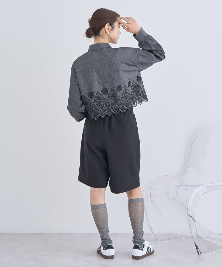 earth music&ecology「スカラップトリムシャツ」|シャツ・ブラウス|