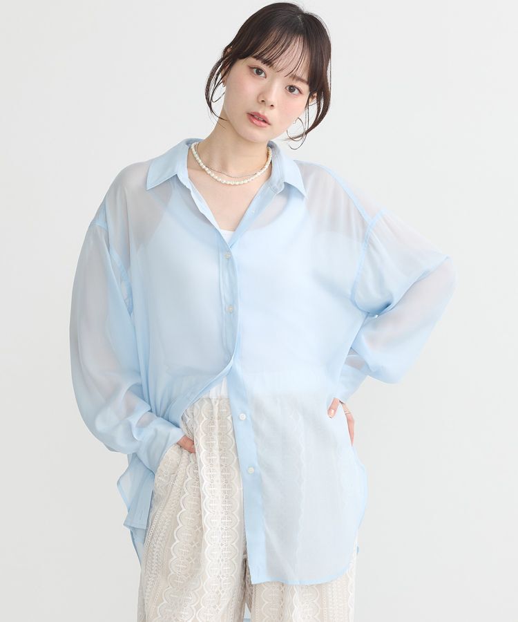 earth music&ecology「シアーシャツ」|シャツ・ブラウス|