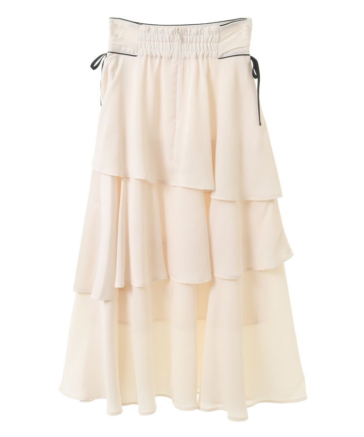 earth music&ecology「サイドリボンティアードスカート」|フレア|