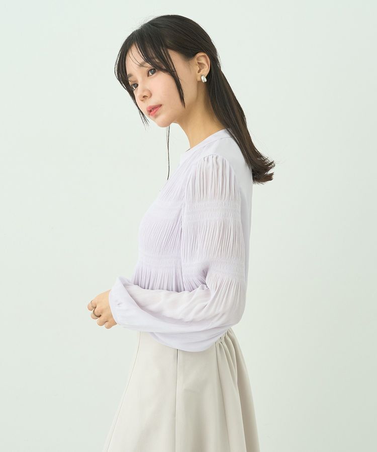 earth music&ecology「マジョリカプリーツブラウス」|シャツ・ブラウス|