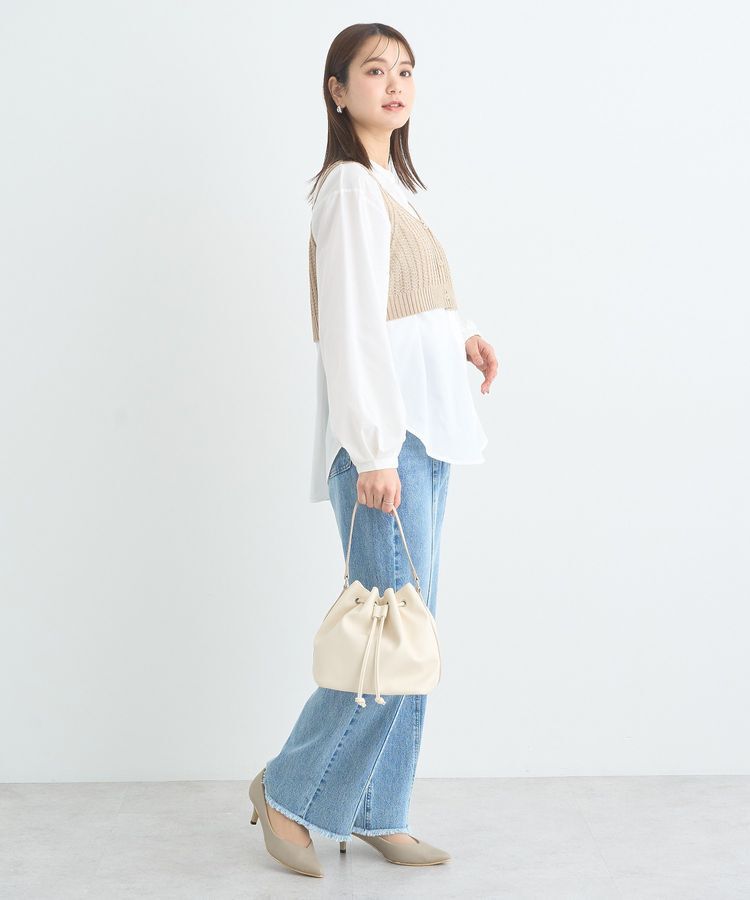 earth music&ecology「SET2点透かしニットビスチェ＋シャツ」|シャツ・ブラウス|