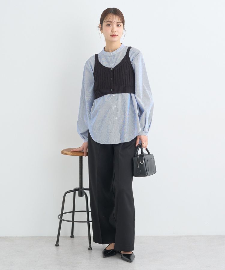 earth music&ecology「SET2点透かしニットビスチェ＋シャツ」|シャツ・ブラウス|