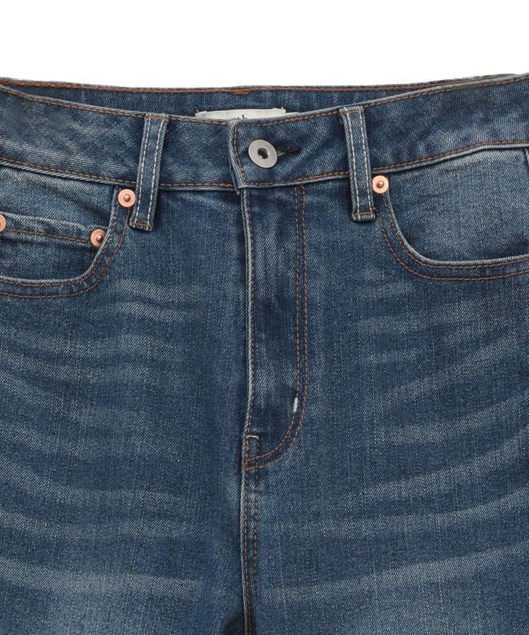 earth music&ecology「セルフカットフレアデニムパンツ」|デニム|