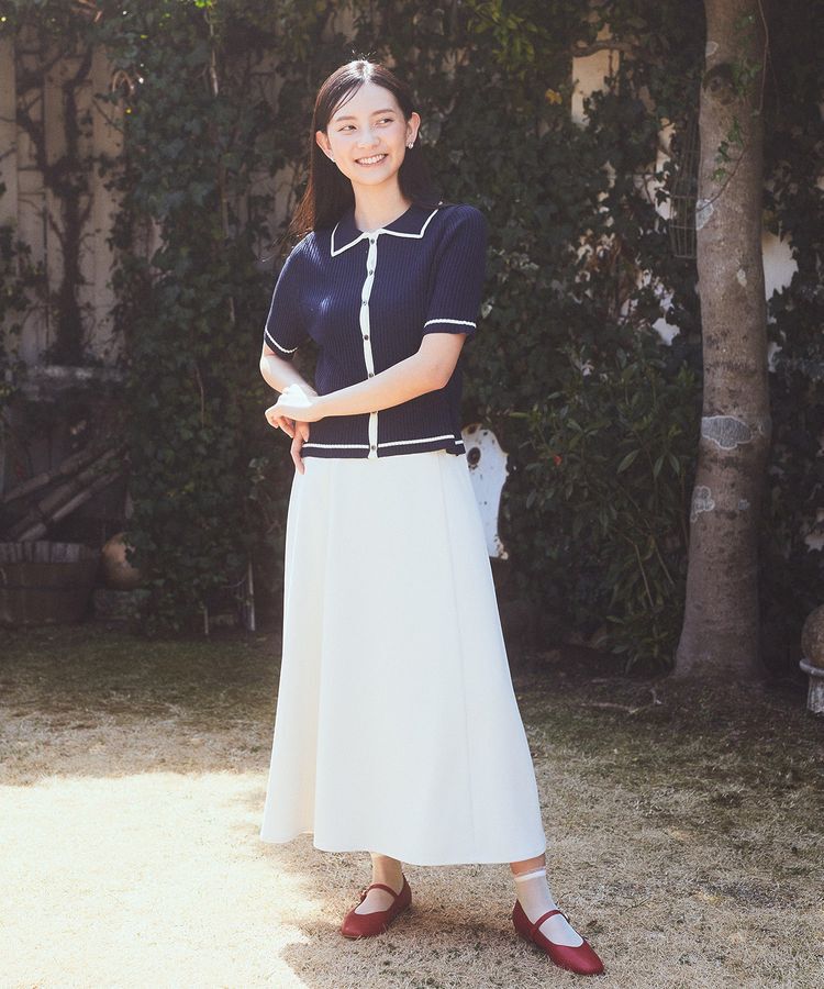 earth music&ecology「ウエストリボンフレアスカート」|フレア|