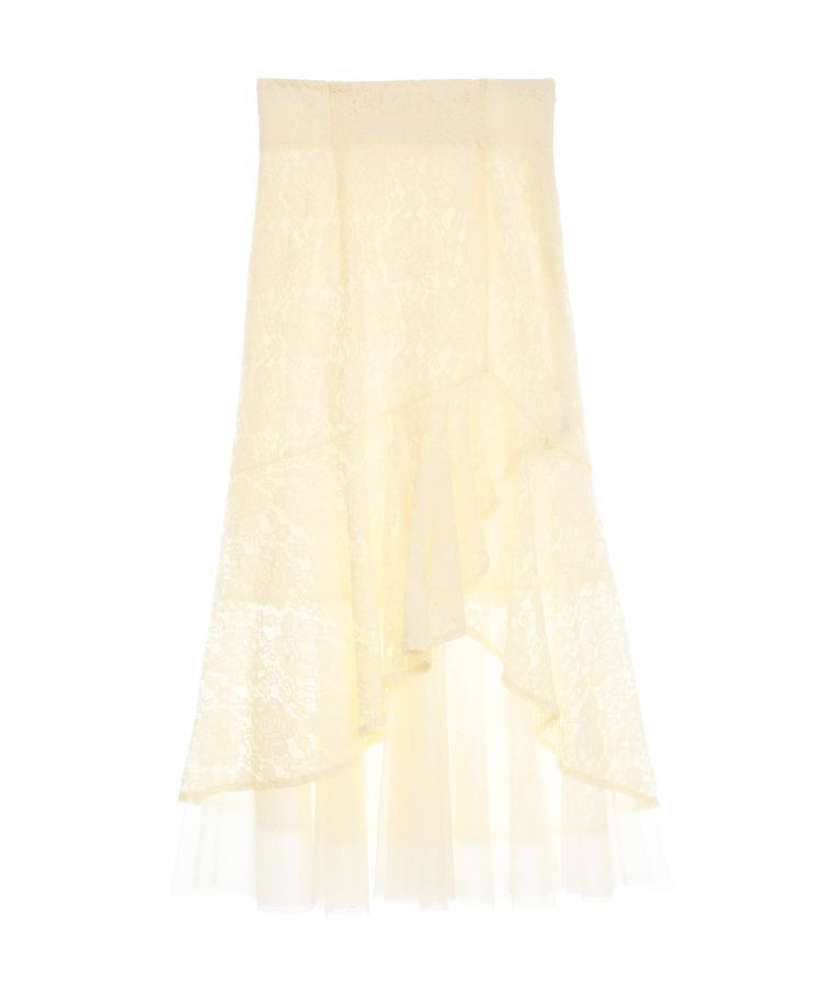 earth music&ecology「チュールレイヤードレースマーメイドスカート」|フレア|