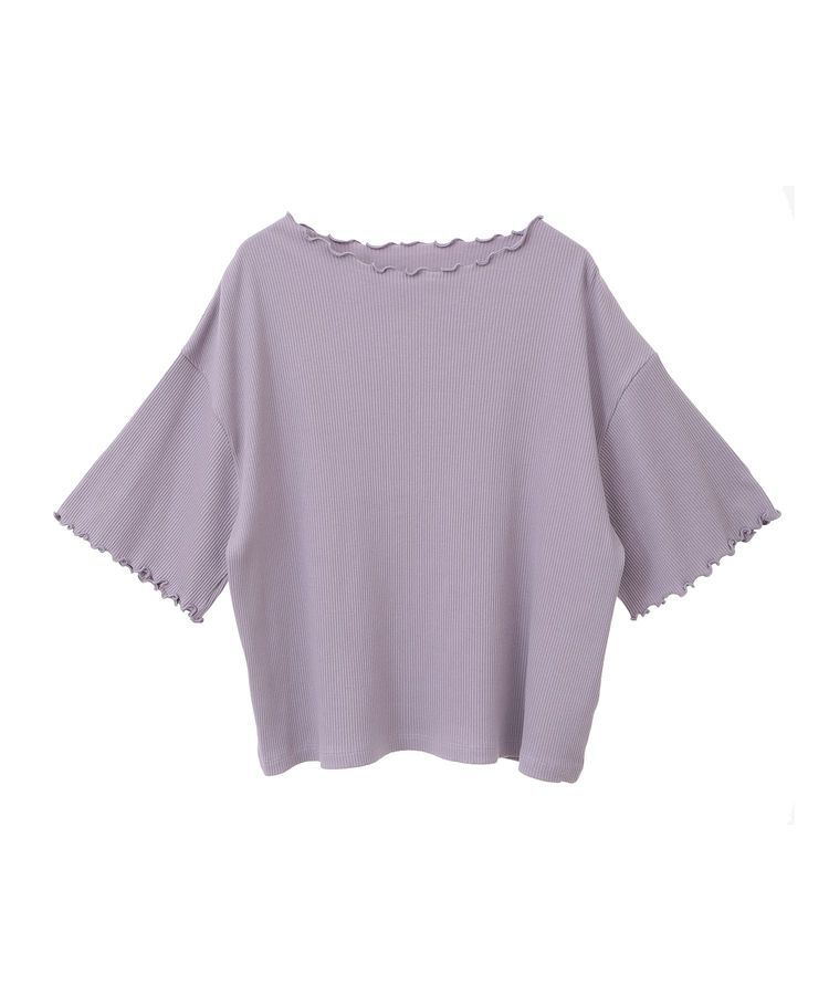 earth music&ecology「メローリブ五分袖プルオーバー」|Tシャツ・カットソー|