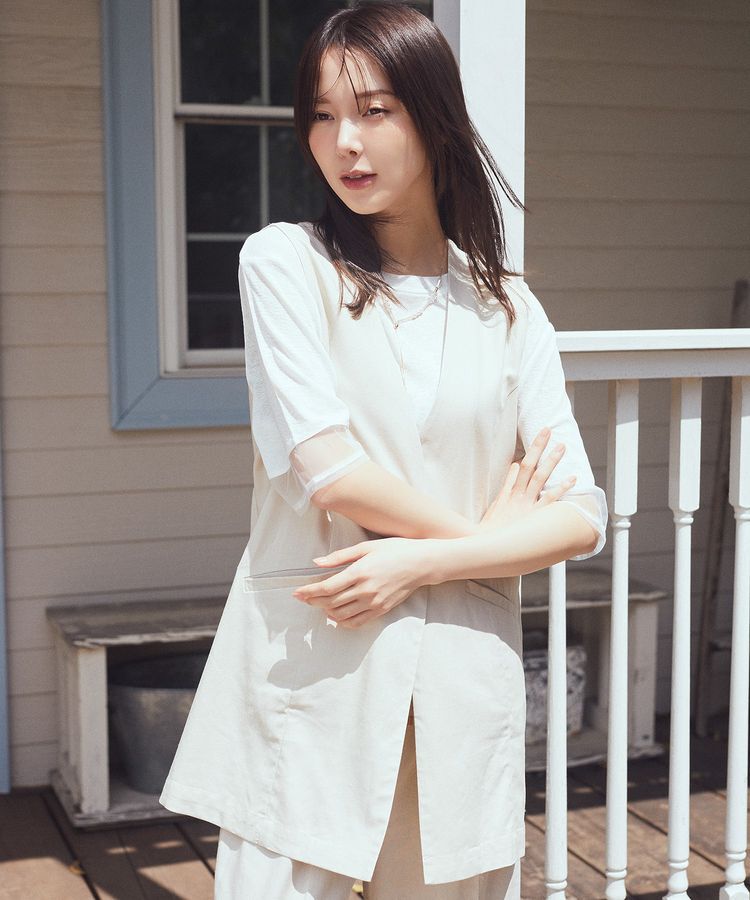 earth music&ecology「リラックスジレ / リネン混」|ベスト・ジレ|