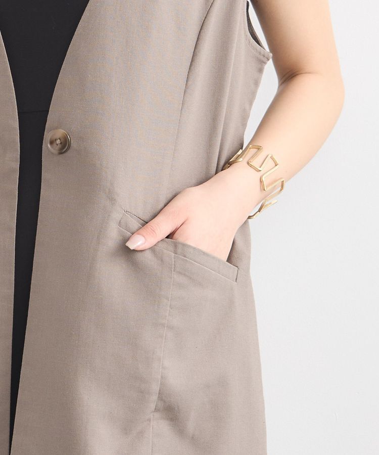 earth music&ecology「リラックスジレ / リネン混」|ベスト・ジレ|