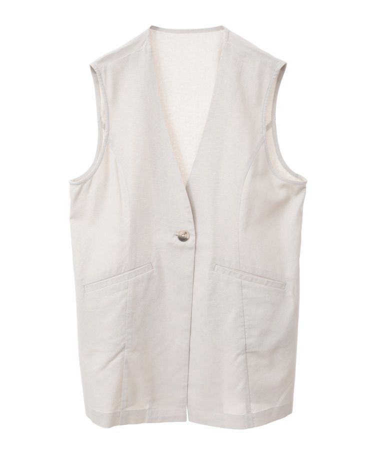 earth music&ecology「リラックスジレ / リネン混」|ベスト・ジレ|