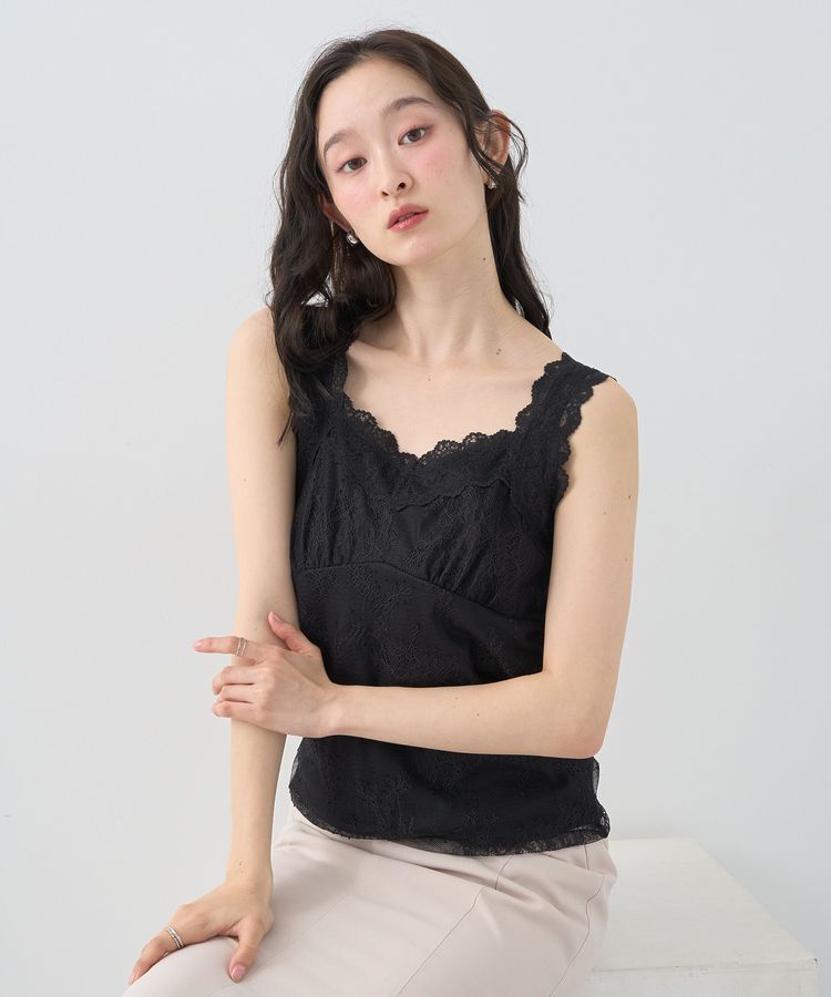 earth music&ecology「総レースキャミソール」|キャミソール|