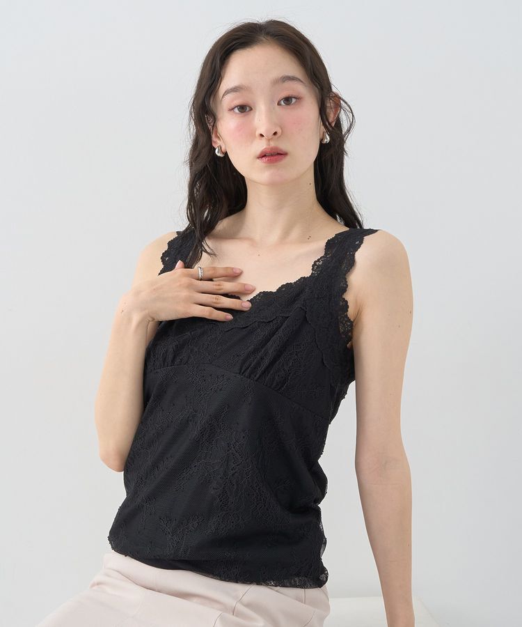 earth music&ecology「総レースキャミソール」|キャミソール|