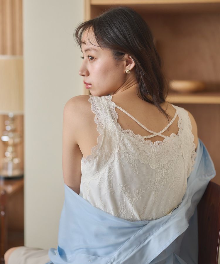 earth music&ecology「総レースキャミソール」|キャミソール|