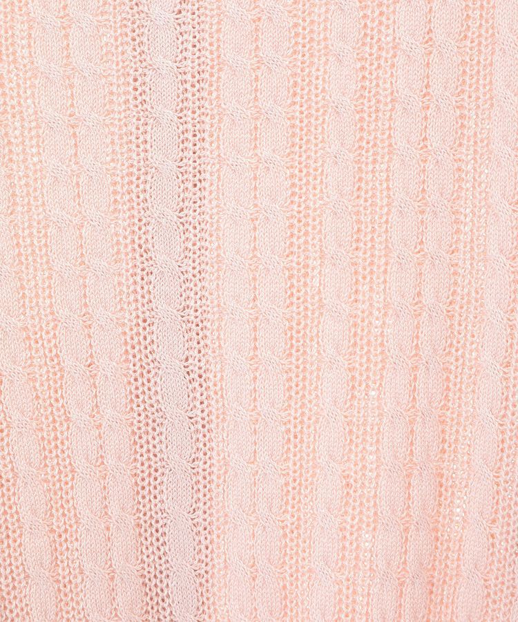 earth music&ecology「透かしケーブルパフスリニットカーディガン」|カーディガン|