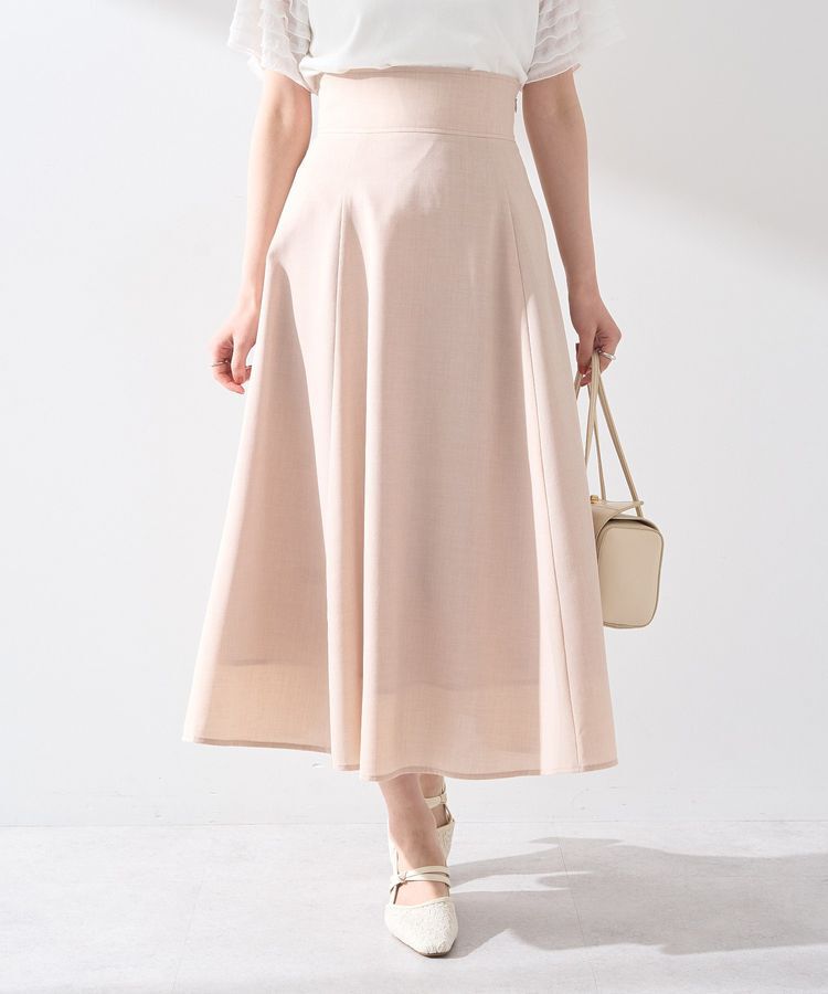 earth music&ecology「シアーバックレースアップフレアスカート」|フレア|