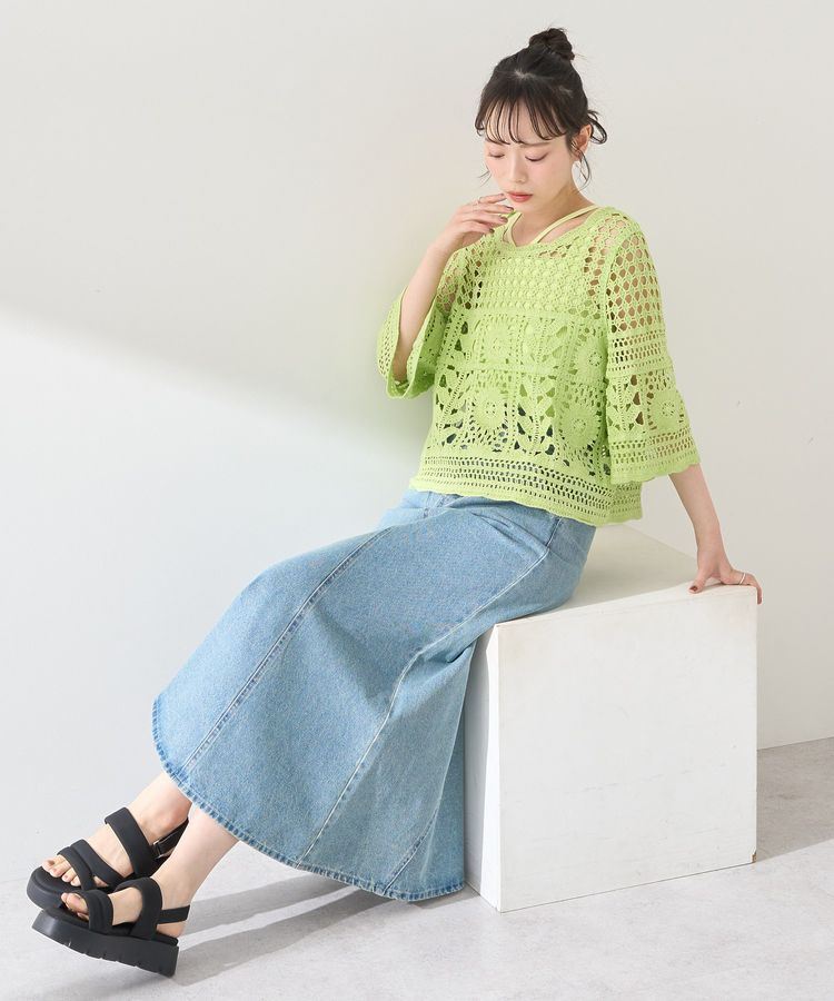 earth music&ecology「クロシェ風プルオーバー」|Tシャツ・カットソー|