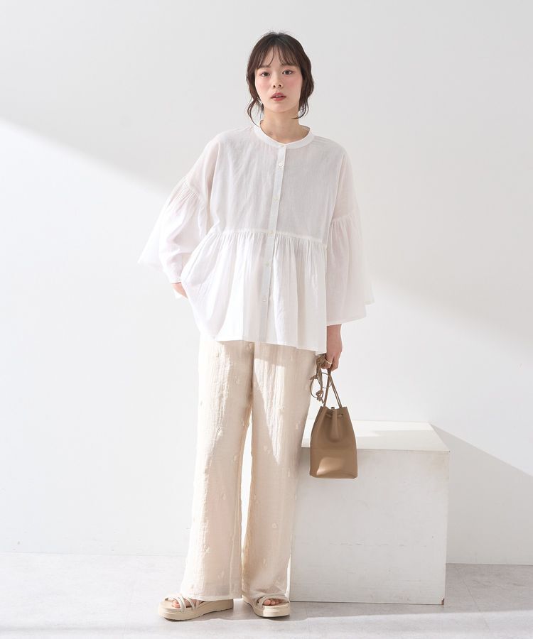 earth music&ecology「ラメテレコショルダーレースタンクトップ」|キャミソール|