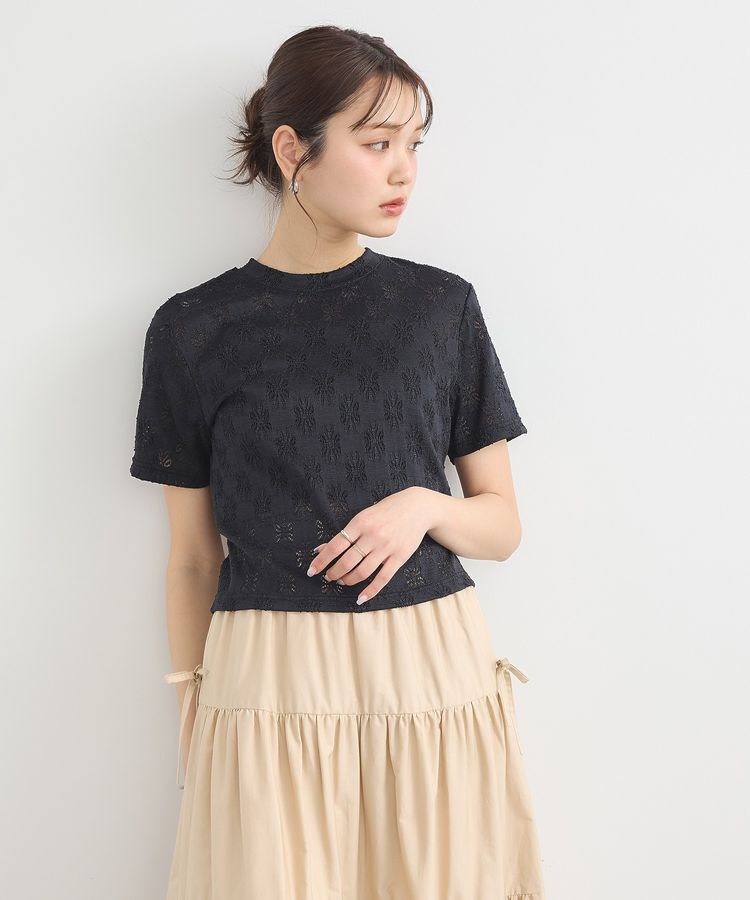 earth music&ecology「フラワーレースプルオーバー」|Tシャツ・カットソー|