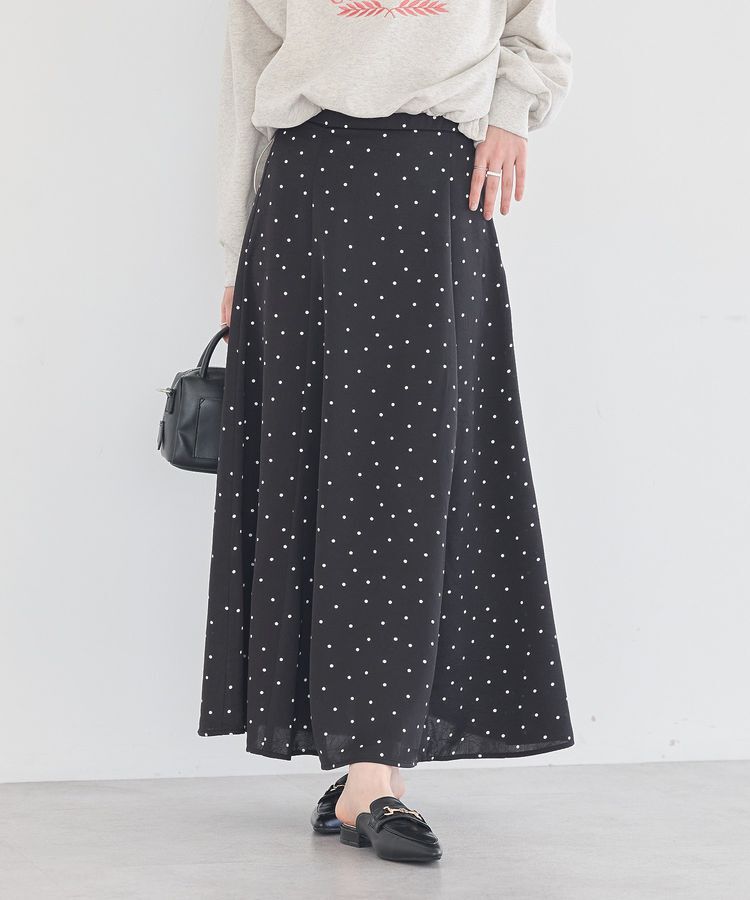 earth music&ecology「サテンフレアスカート」|フレア|