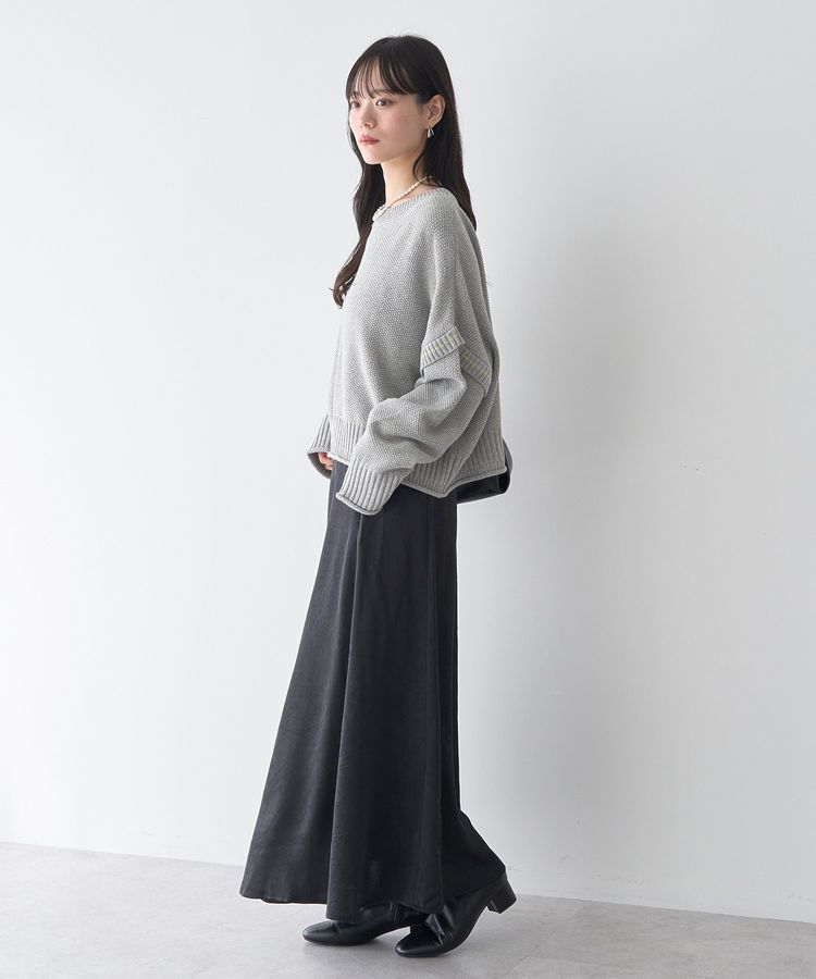 earth music&ecology「サテンフレアスカート」|フレア|