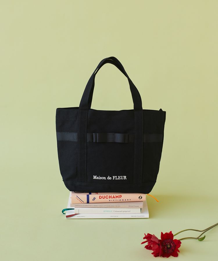 Maison de FLEUR「マルチポケット帆布トートSバッグ」|トートバッグ|ブラック