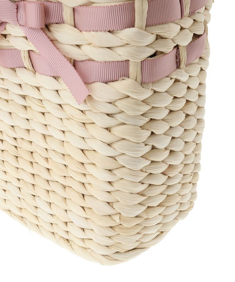 Maison de FLEUR「フリルハンドルメイズリボンカゴバッグ」|ハンドバッグ|