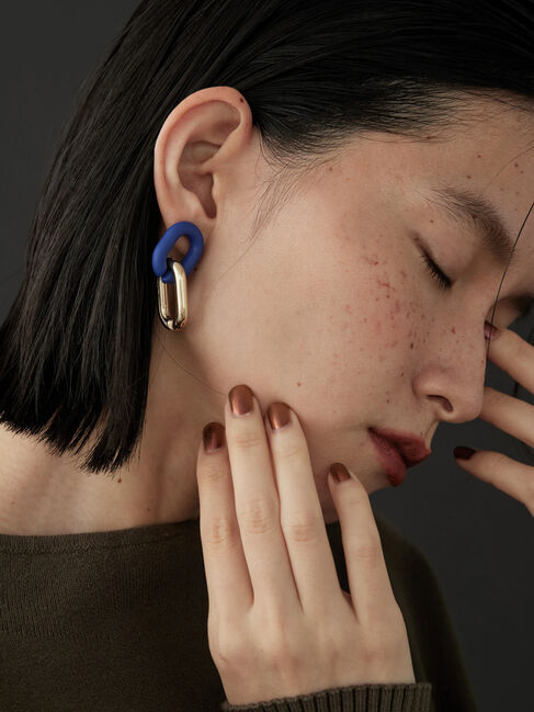  「【WEB限定】バイカラーチェーンピアス」|その他|