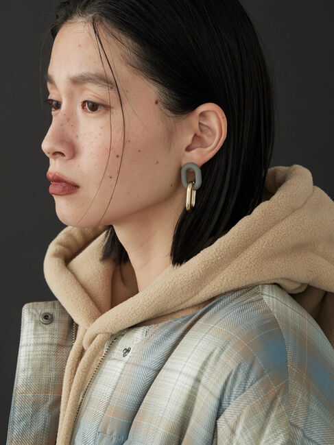  「【WEB限定】バイカラーチェーンピアス」|その他|