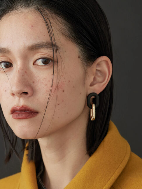  「【WEB限定】バイカラーチェーンピアス」|その他|