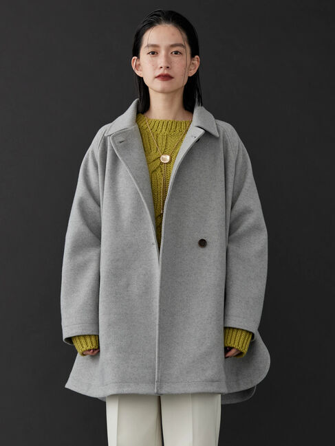  「ポンチョライクコート」|その他|ライトグレー